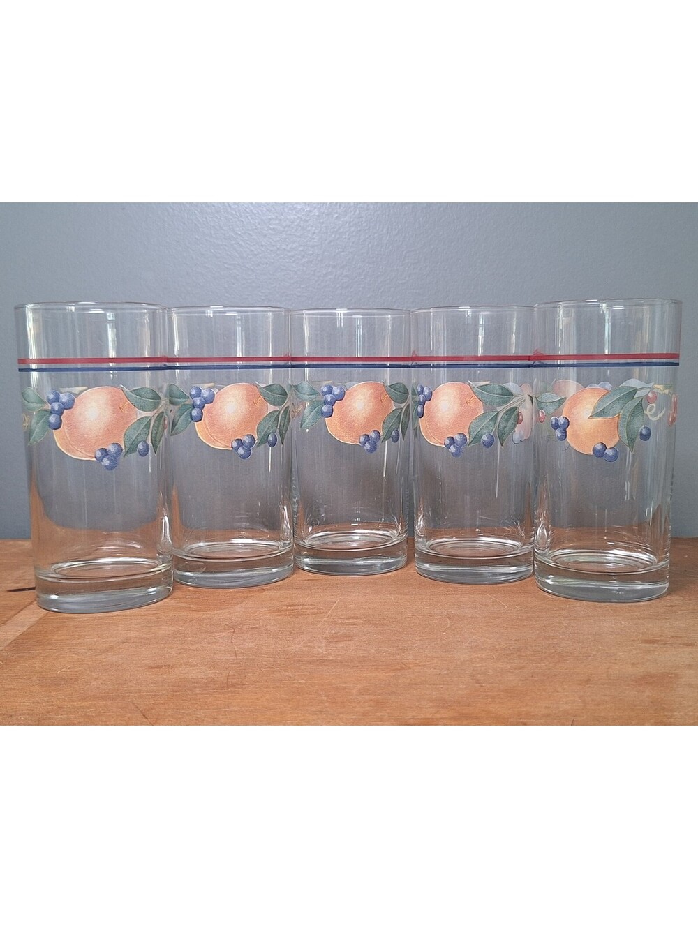 vintage Corelle Abundance glass tumblers set of 5